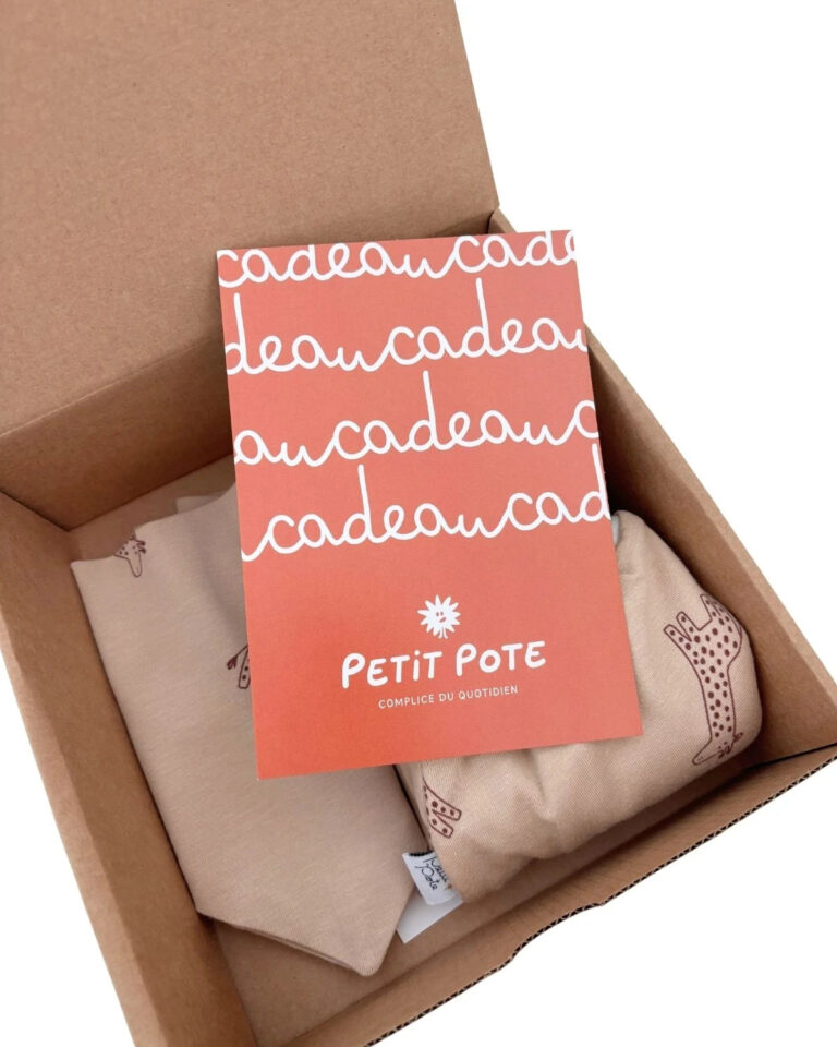 Petit Pote - Coffret naissance Sarouel + Bavoir – 0-3 mois / Rayé Terre et Mer