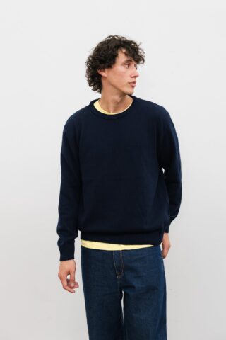 Col Rond BISCO Navy par la marque CABANE CABANE - Col Rond BISCO Navy