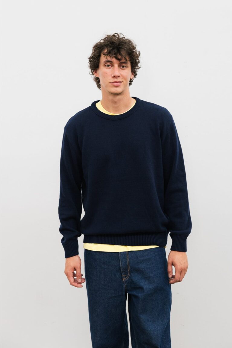 100% Coton Biologique - Col Rond BISCO Navy – XXL