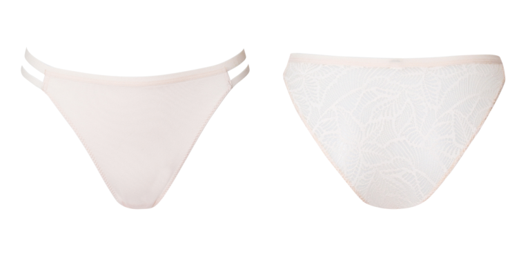 BOTT Lingerie - Culotte taille haute La First - Blanc Rosé – XL