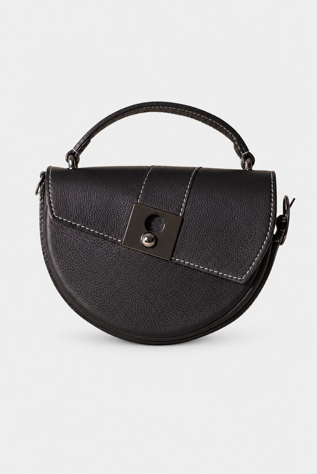 demi lune noir graine packshot Nodie's - Côme - noir grainé