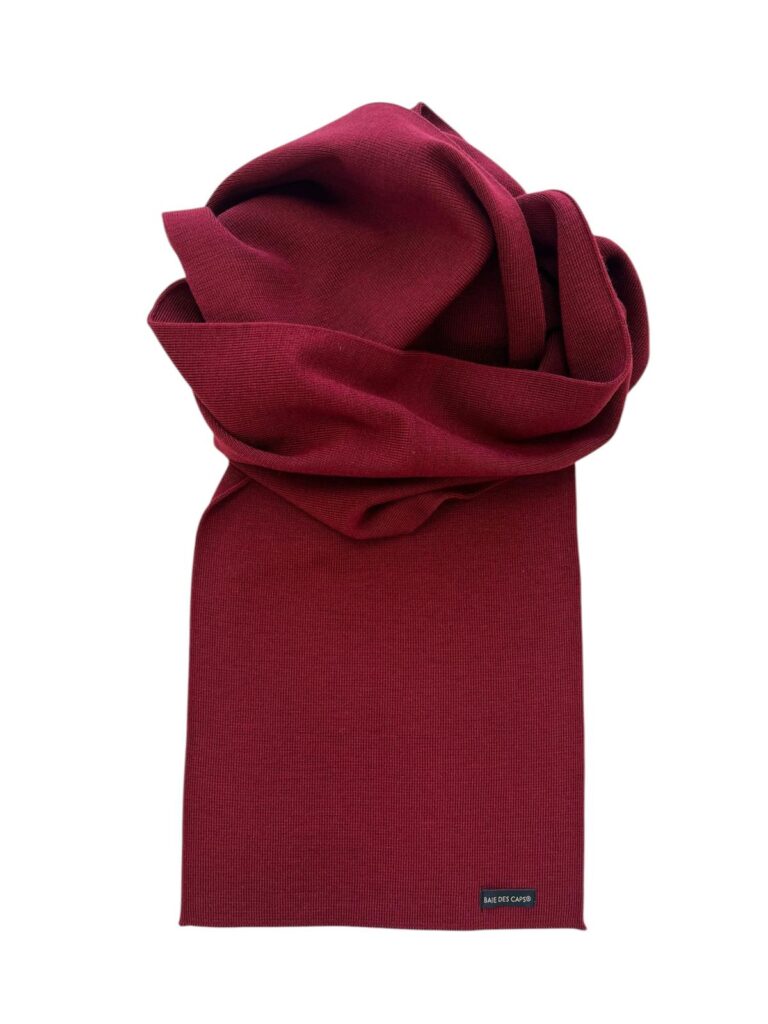 Baie des Caps - Echarpe "Ebihens" en 100% laine mérinos – Rouge