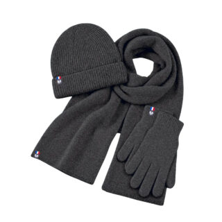 Ensemble pure laine mérinos homme : bonnet, écharpe et gants – Roc Meije par la marque PALÂBA PALÂBA - Ensemble pure laine mérinos homme : bonnet, écharpe et gants – Roc Meije