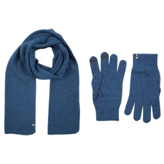 Ensemble pure laine mérinos homme : écharpe et gants – Bleu Paon Verdon par la marque PALÂBA PALÂBA - Ensemble pure laine mérinos homme : écharpe et gants – Bleu Paon Verdon