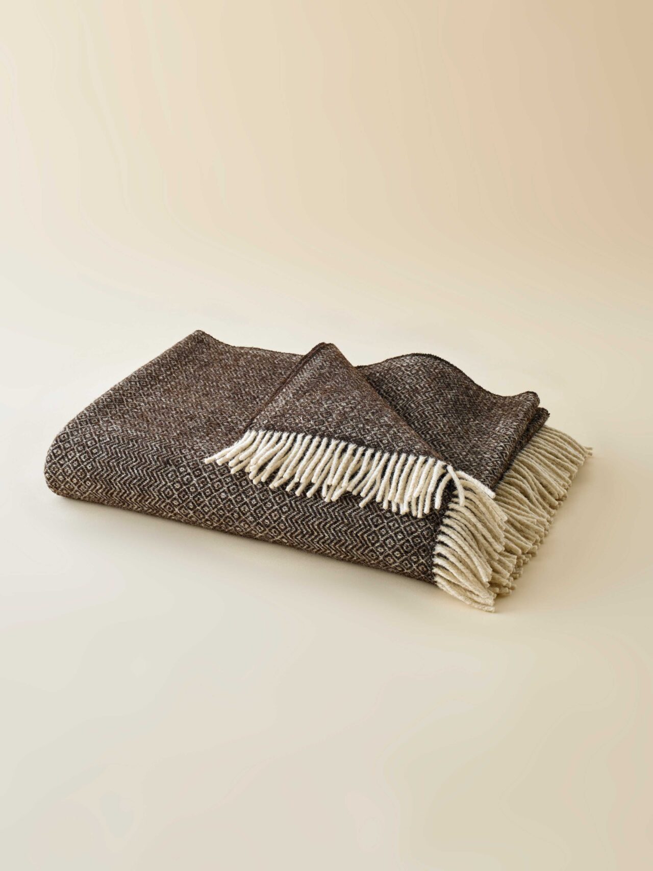 fauxunisnoir Plaids Cocooning - Plaid Laine Faux Unis Noir de Velay