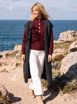Gilet Astrid par la marque LAFRANÇAISE Mailles in France LAFRANÇAISE Mailles in France - Gilet Astrid