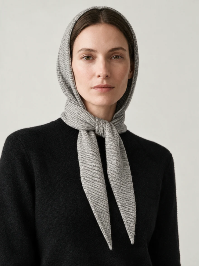 PIPOLAKI - Cagoule écharpe Pietra – Gris clair