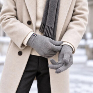 Gants laine homme – Gris Gavarnie par la marque PALÂBA PALÂBA - Gants laine homme – Gris Gavarnie