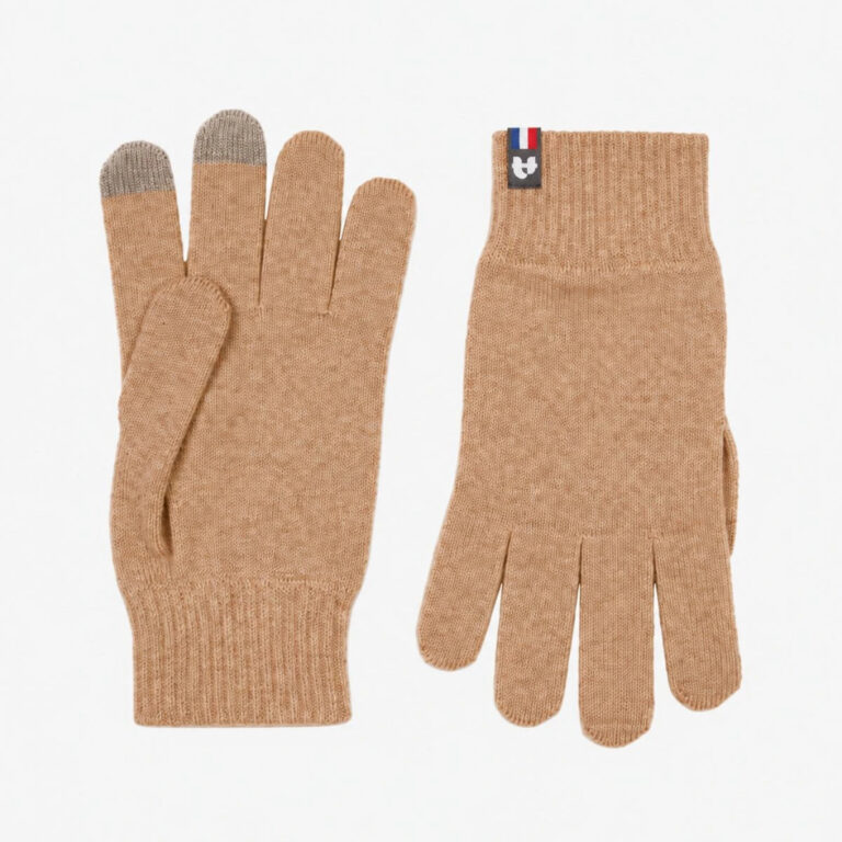 PALÂBA - Gants laine mérinos homme – Camel Aubrac – S/M