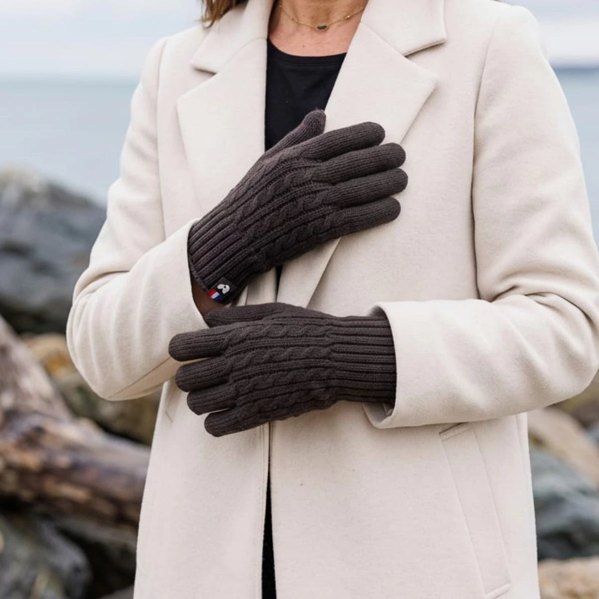 gants torsades laine merinos femme roc meije palaba PALÂBA - Gants torsadés laine mérinos femme – Roc Meije – S/M