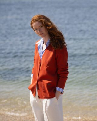 Baie des Caps - Gilet col V « Bernic » 100% laine vierge