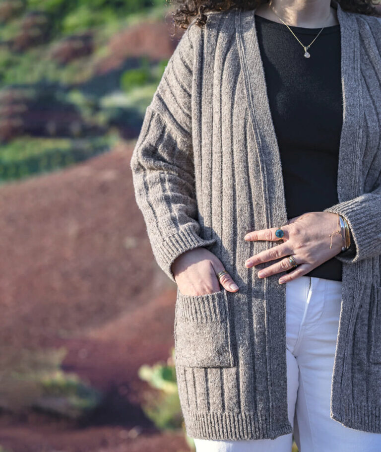 Ardelaine - Gilet long en laine - Aulnière