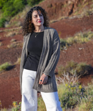 Gilet long en laine – Aulnière par la marque Ardelaine Ardelaine - Gilet long en laine – Aulnière