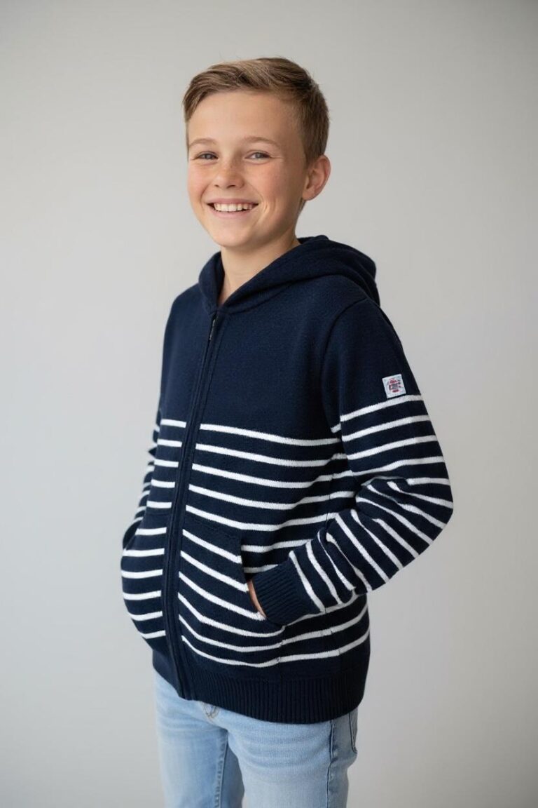 gilet marin gwenn marine ecru 2574259 Baie des Caps - Gilet Marin "Gwenn" – Bleu Marine / 4A
