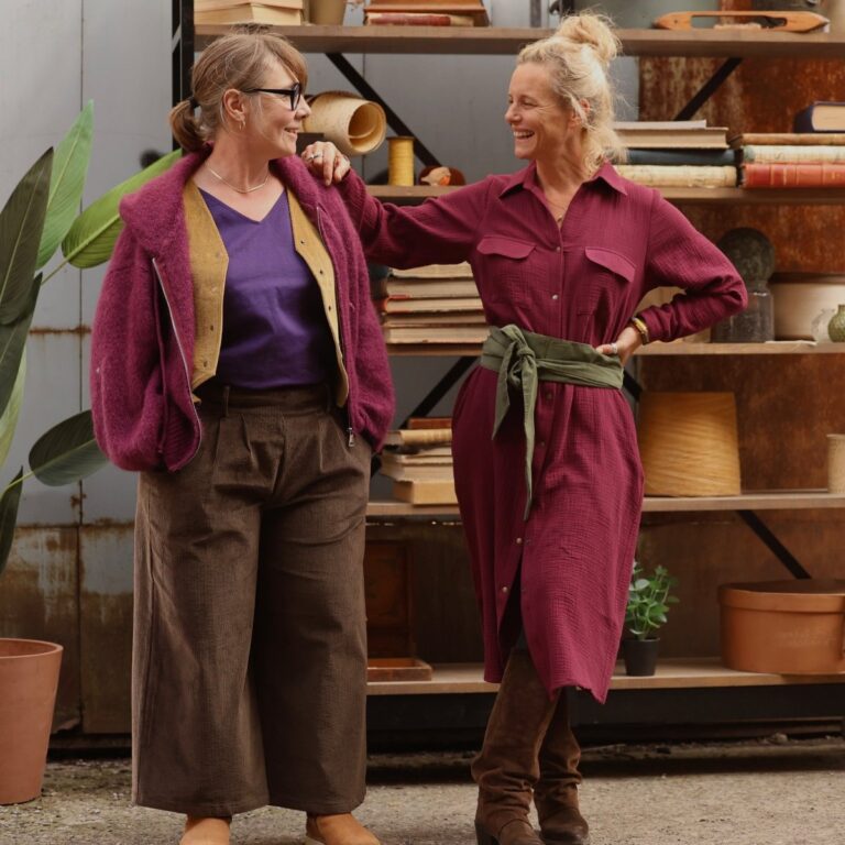 Quintessence - Gilet zippé à capuche Tulia — mohair lilas – Taille unique