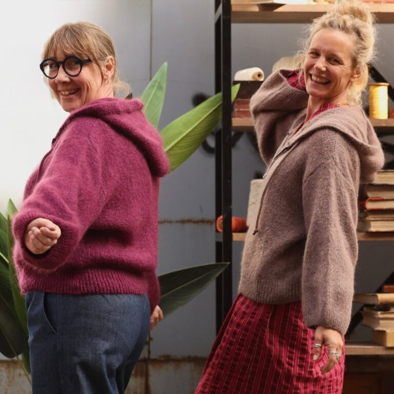 Quintessence - Gilet zippé à capuche Tulia — mohair moka – Taille unique