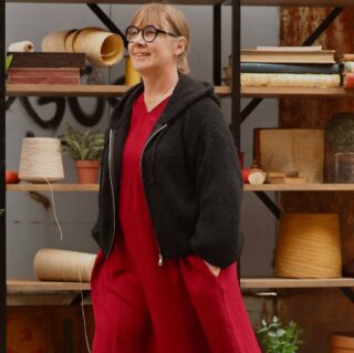 Quintessence - Gilet zippé à capuche Tulia — mohair noir