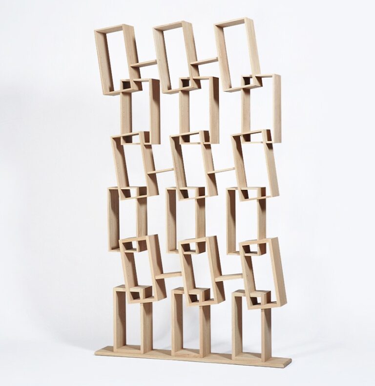 grande bibliotheque avec rangements emboites tendance Drugeot.com - Bibliothèque KAO TRIPLE – teinte-noyer-finition
