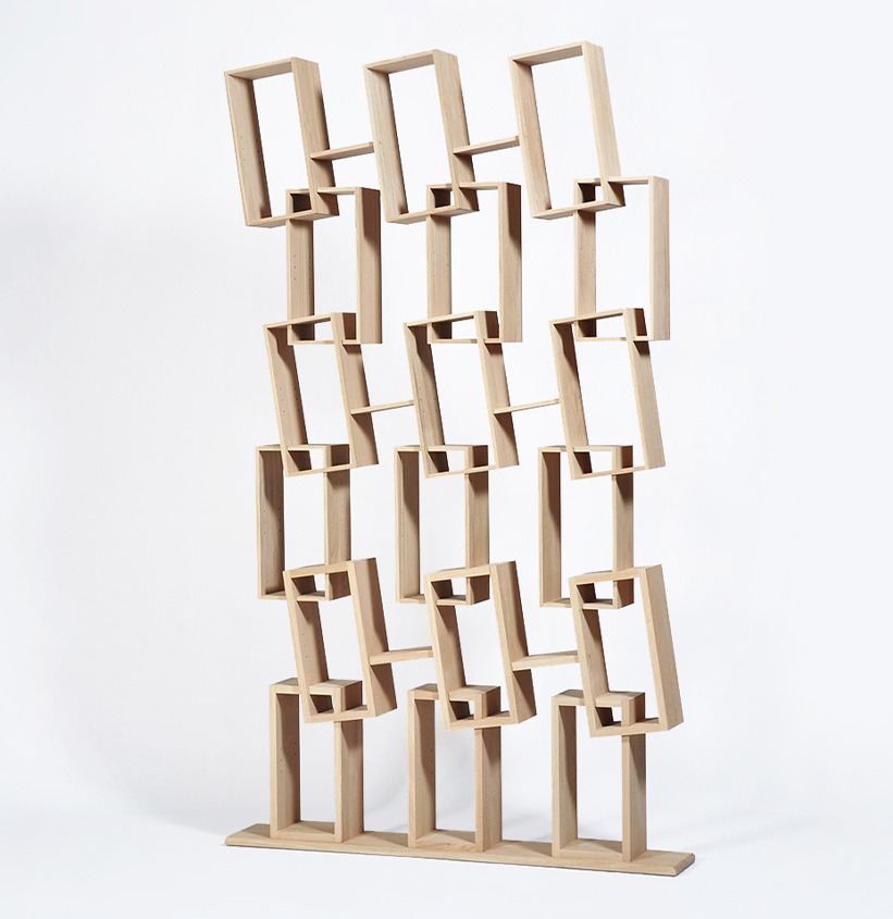 grande bibliotheque avec rangements emboites tendance Drugeot.com - Bibliothèque KAO TRIPLE – teinte-noyer-finition