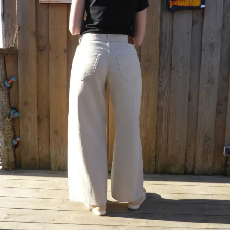 PALÂBA - Jean large femme taille haute | Ecru – 46
