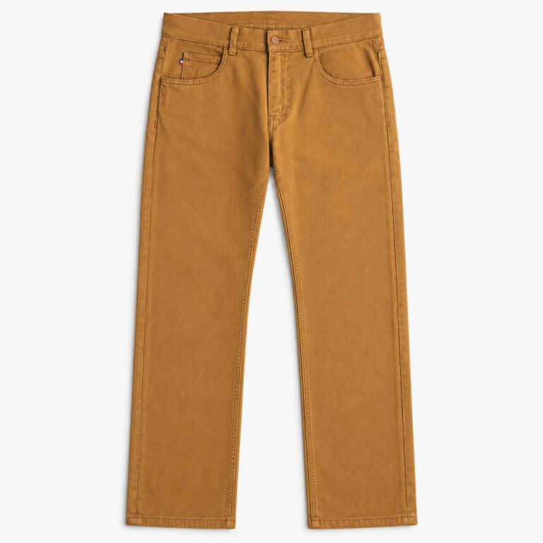 PALÂBA - Jean marron homme coupe droite