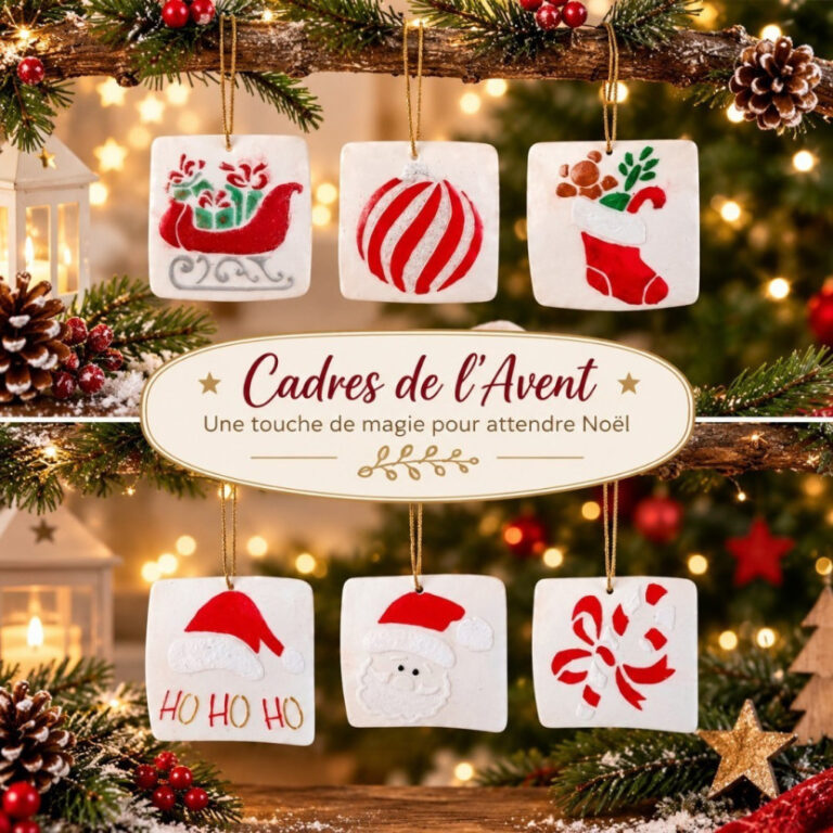 les petits tableau de l avant de noel L’Atelier de Patricia - Les petits Tableau de l'avant de Noël – Rouge et blanc