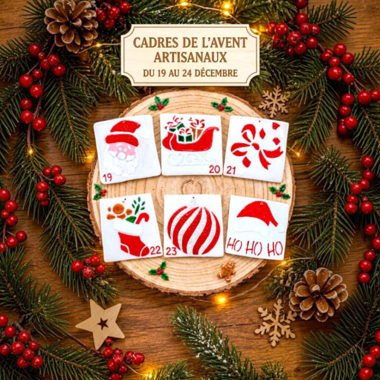 les petits tableaux de l avent de noel L’Atelier de Patricia - Les Petits Tableaux de l’Avent de Noël – Rouge et blanc