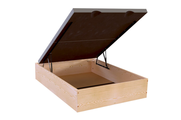 ABC MEUBLES - Lit coffre 140x200 rangement XL