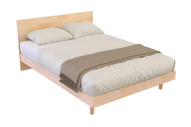 ABC MEUBLES - Lit scandinave viking 140x190 en bois massif