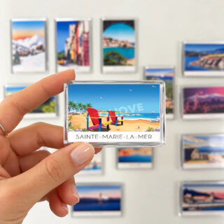 Magnet Sainte-Marie-la-Mer Plage par la marque Foliove Foliove - Magnet Sainte-Marie-la-Mer Plage