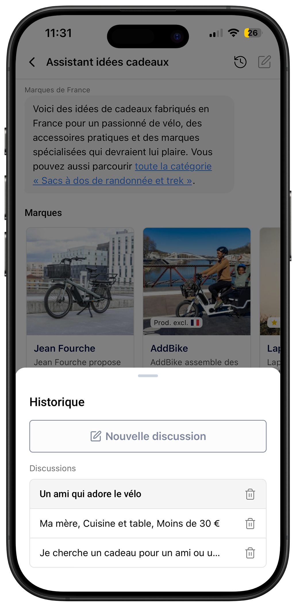 Marques de France - Assistant IA idées cadeaux