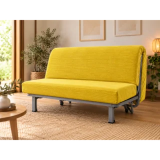 Matelas BZ velours côtelé jaune – mousse HR 35 kg/m³ par la marque L’Atelier de Morphée L’Atelier de Morphée - Matelas BZ velours côtelé jaune – mousse HR 35 kg/m³