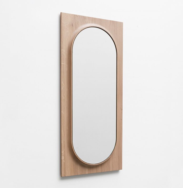 miroir circuit ovale Drugeot.com - Miroir CIRCUIT Ovale – teinte-noyer-finition
