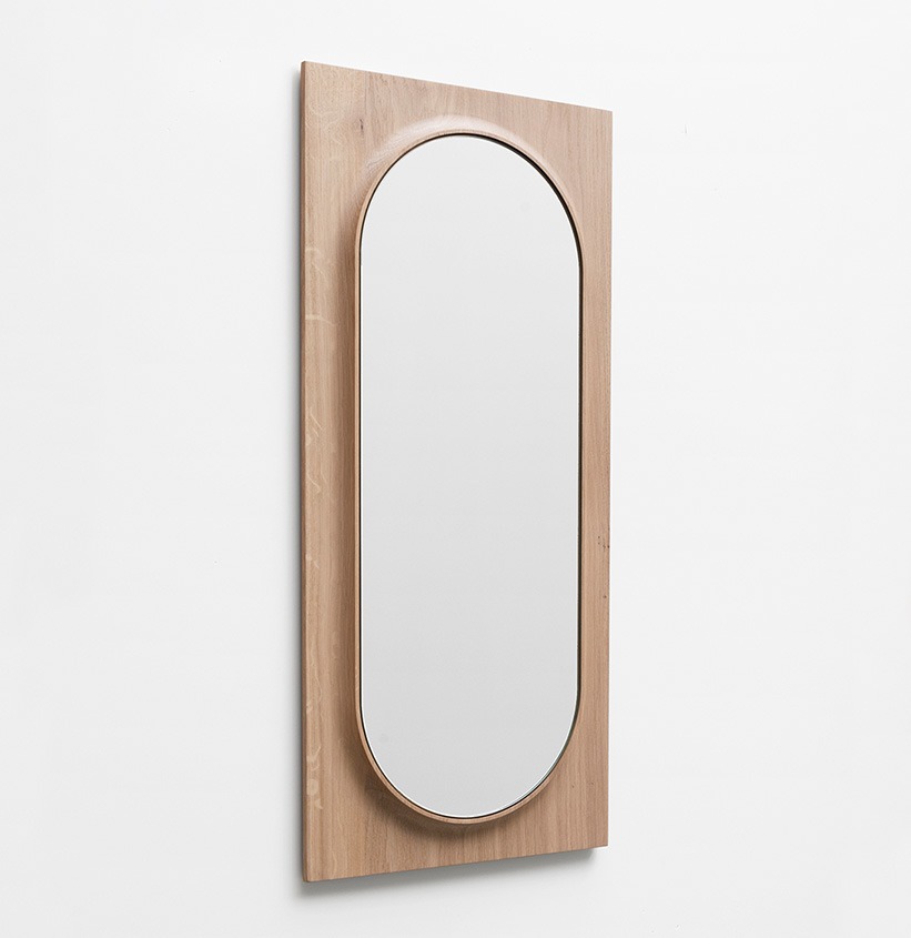 miroir circuit ovale Drugeot.com - Miroir CIRCUIT Ovale – teinte-noyer-finition