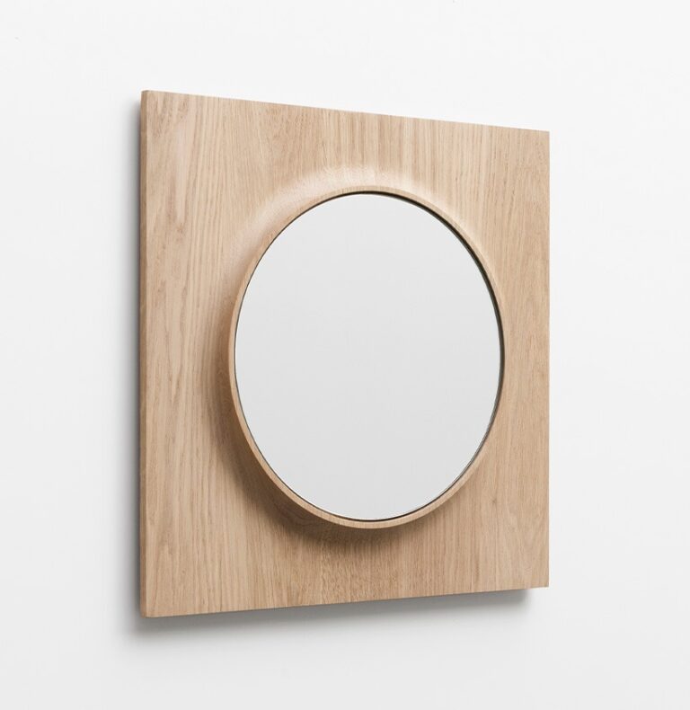 miroir circuit rond Drugeot.com - Miroir CIRCUIT Rond – teinte-noyer-finition