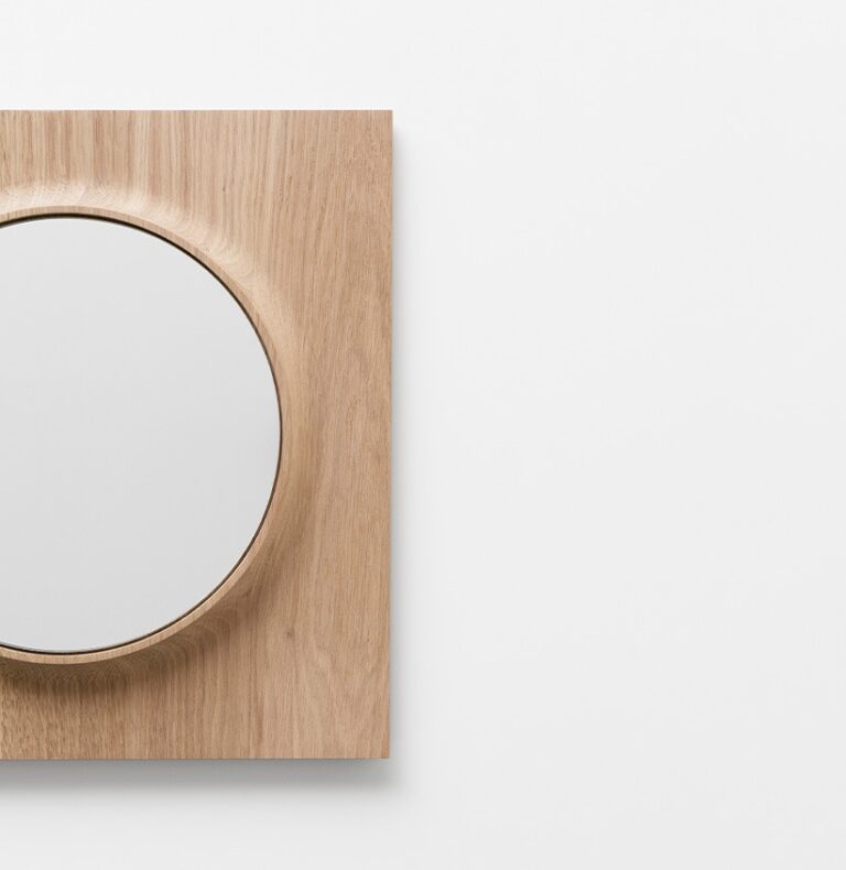 Drugeot.com - Miroir CIRCUIT Rond – teinte-noyer-finition