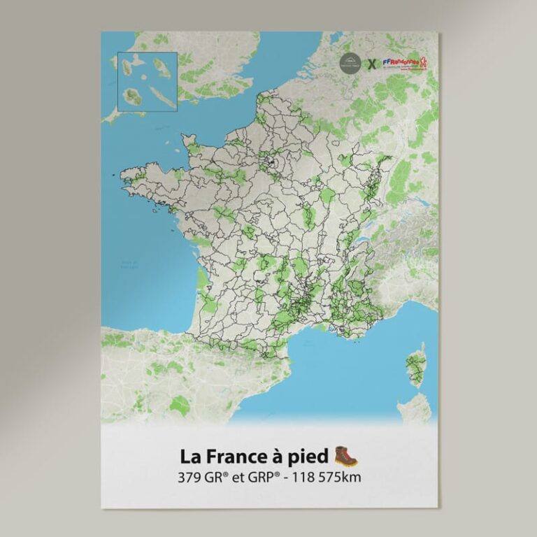 The Post Trace - Affiche randonnée - GR® à gratter - La France à Pied
