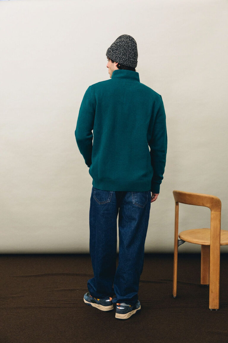 100% Laine Mérinos - pull MONTAGNE Emerald Green – XL