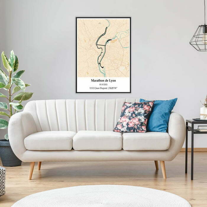 The Post Trace - Affiche Marathon de Lyon