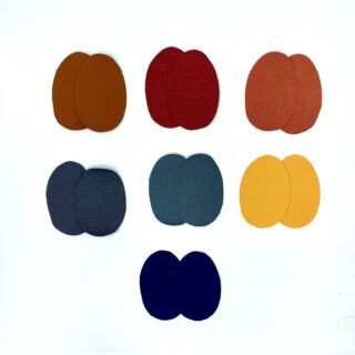 Patchs genoux pour sarouels et pantalons enfant par la marque Les Mômes des Dômes Les Mômes des Dômes - Patchs genoux pour sarouels et pantalons enfant