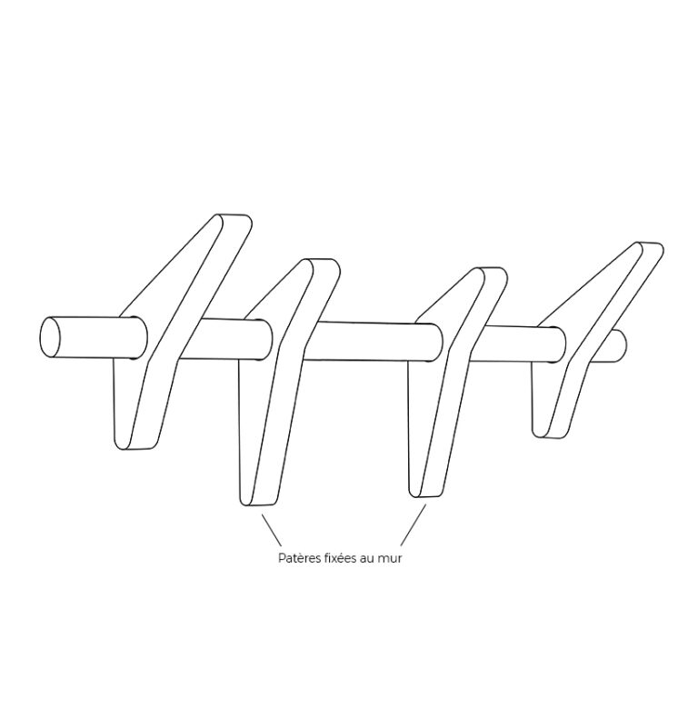 Drugeot.com - Patère HIRONDELLES – grand-modele-longueur-80cm-6-hirondelles