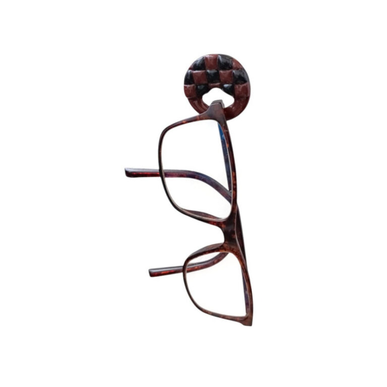 L’Atelier de Patricia - Pin's support à lunettes femme – Couleurs noir - marron