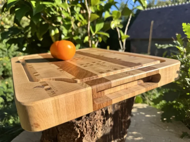 Sève et Copeaux - Planche à découper en bois de bout 40.6x33.1x4cm (avec rigole)