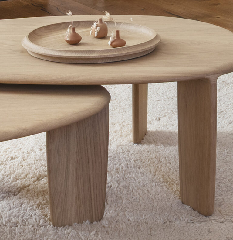 Drugeot.com - Plateau GABI Rond – teinte-noyer-finition