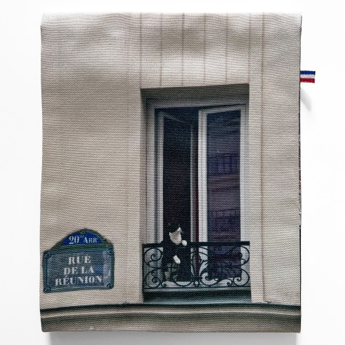 MARON BOUILLIE - Pochette à livre Paris "Chat Curieux" – Portrait – 19 × 24 cm