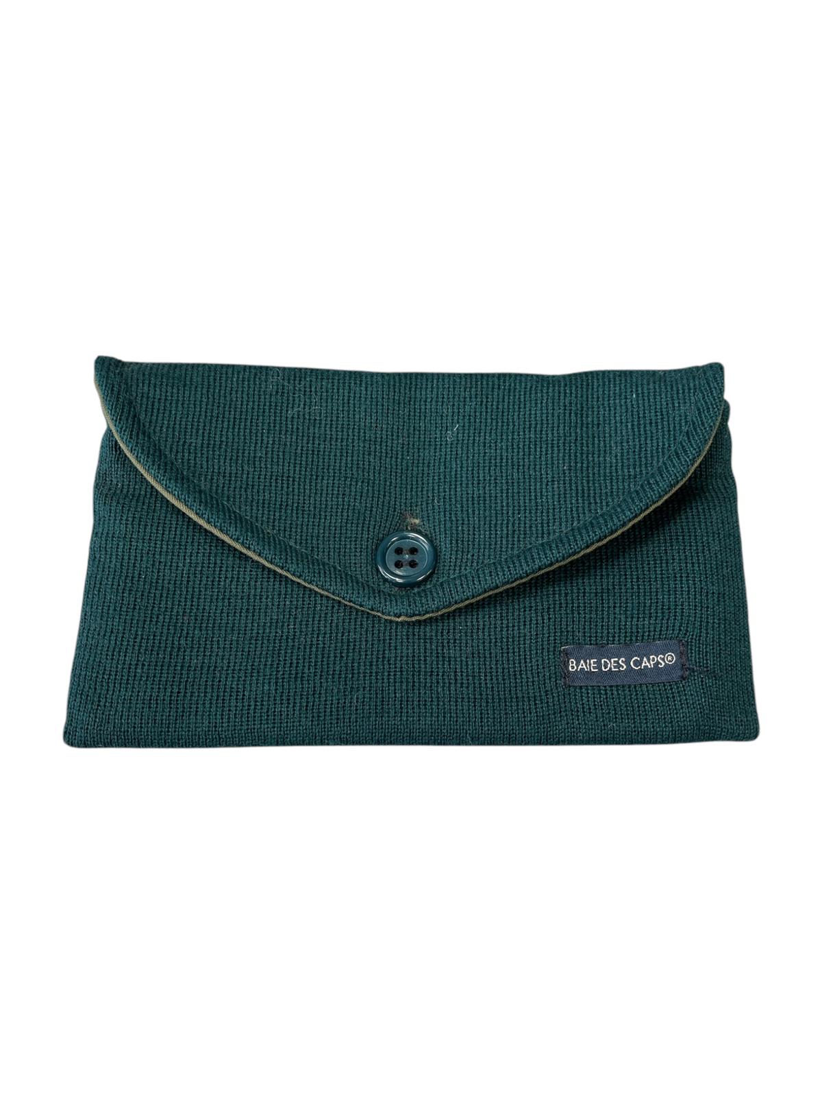 pochette upcycle vert sapin 5097500 Baie des Caps - Pochette upcyclé – Vert sapin