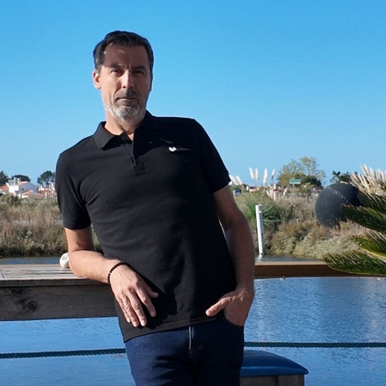 PALÂBA - Polo noir homme maille piquée – XL