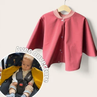 Les Mômes des Dômes - Poncho avec ouverture spécial voiture approuvé par Sécurange – Ombelline