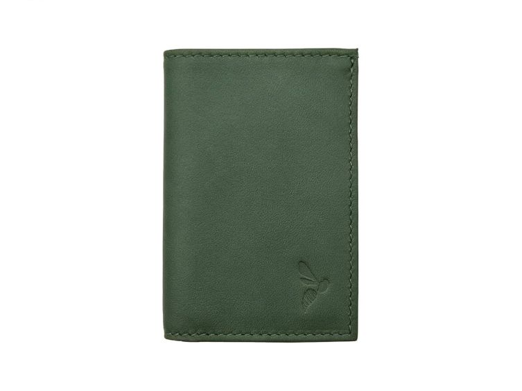 porte cartes anti rfid luxe tout cuir vert 8 cartes pm 018 06 La Guêpe - Petite Maroquinerie - Porte-cartes anti-rfid "Luxe" tout cuir vert 8 Cartes - PM-018-06