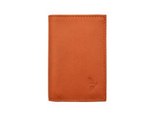 La Guêpe - Porte-cartes « Luxe » tout cuir orange 8 Cartes – PM-018-01